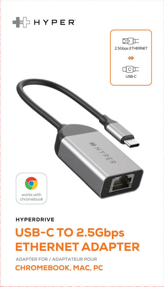Adaptateur Hyper® HyperDrive USB-C vers Ethernet 2.5Gbps - Targus Europe